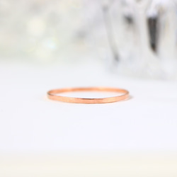 [14kgf] [粉紅金]平切戒指/1.0mm寬/小指戒指/留下OK/過敏 第2張的照片