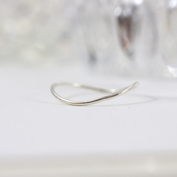 [Silver925] [Silver] Wave ring / 1.0mm width / Pinky ring / Leav 第2張的照片
