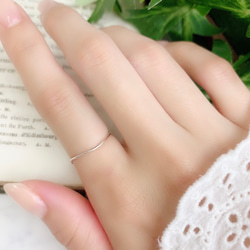 [Silver925] [Silver] Wave ring / 1.0mm width / Pinky ring / Leav 第4張的照片