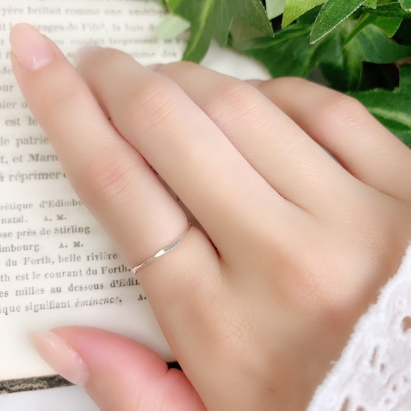 [Silver925] [Silver] Accent ring / 1.0mm width / Pinky ring / Le 第4張的照片