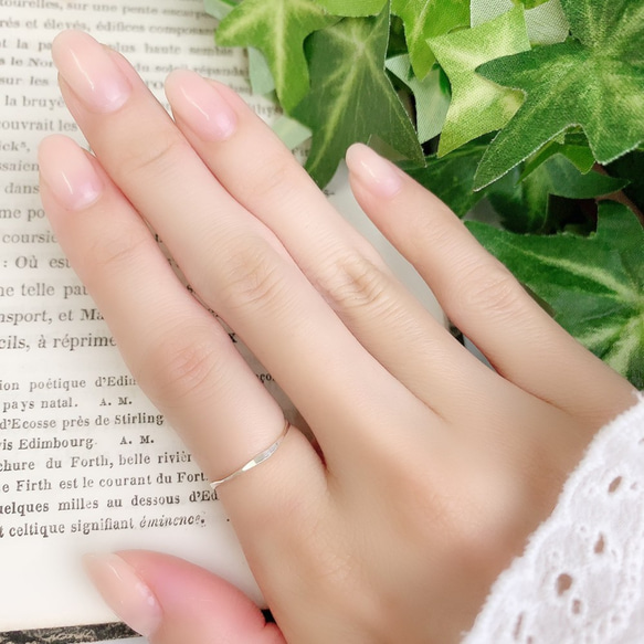 [Silver925] [Silver] Accent ring / 1.0mm width / Pinky ring / Le 第5張的照片