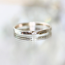 [銀銀色] 1.2毫米寬1扭環/小指環，分層，防過敏，留在 第3張的照片