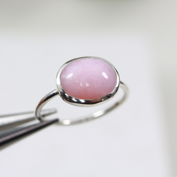 [1 件] No.14 可愛粉紅蛋白石♪ 易於配戴尺寸/無卡環扣環 第1張的照片