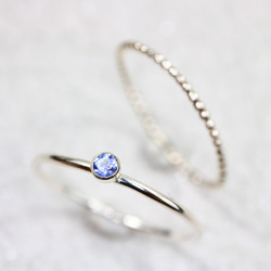 [Bezel] [Set of 2] 2mm stone tanzanite &amp; grainy plain *1.0mm 第1張的照片