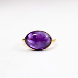 【愛情守護石】紫水晶戒指扣/豐盈大戒指，不會被卡住/防過敏/可留在上面 第6張的照片