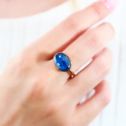 藍晶石戒指扣 / 不會被卡住的豐滿大戒指 / 低過敏性，可以留在上面 第3張的照片