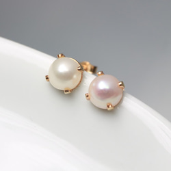 14Kgf】6mm エチオピア産ウォーターオパール ピアス・イヤリング