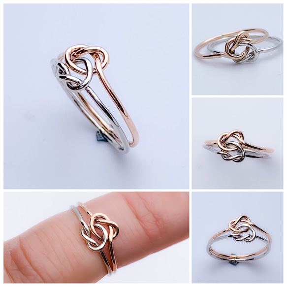 『本当の気持ち』インフィニティ♡結 ピンキーリング ／14kgf ピンクゴールド×シルバー／creema限定 指輪・リング Jewelry craft.sachi 通販｜Creema(クリーマ)