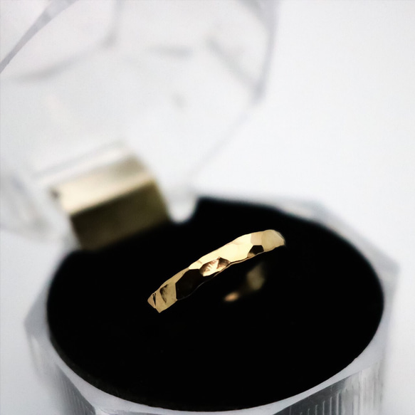 [14kgf] 2.0mm 寬 Tsuchime 戒指 / 可留在身上 / 防過敏 / 小指戒指 第3張的照片