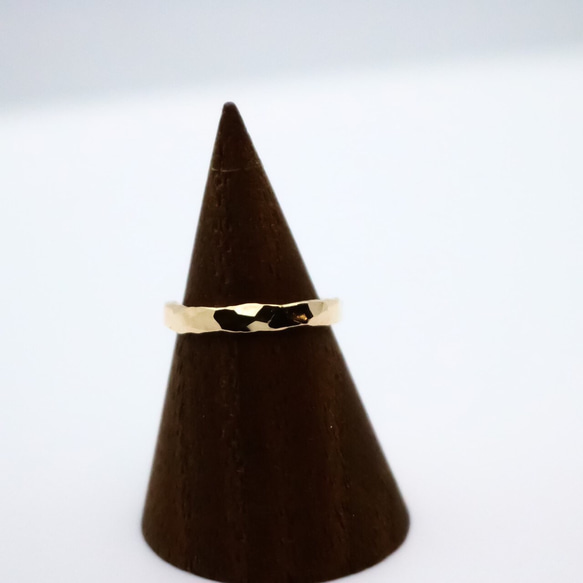 [14kgf] 2.0mm 寬 Tsuchime 戒指 / 可留在身上 / 防過敏 / 小指戒指 第4張的照片