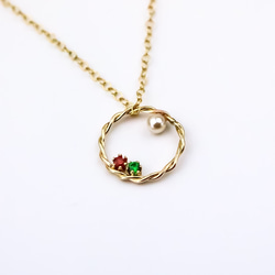 【Creema限定】ALL  14kgf  necklace／2粒選べる天然石　ネックレス／アレルギー対応　つけっぱなし 7枚目の画像