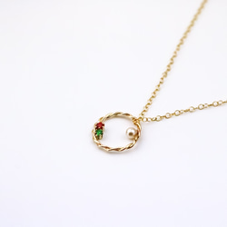 【Creema限定】ALL  14kgf  necklace／2粒選べる天然石　ネックレス／アレルギー対応　つけっぱなし 8枚目の画像