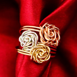[2套] [秋天/冬季幸運袋]優雅的玫瑰玫瑰戒指/ 14kgf silver925 / creema limited 第7張的照片