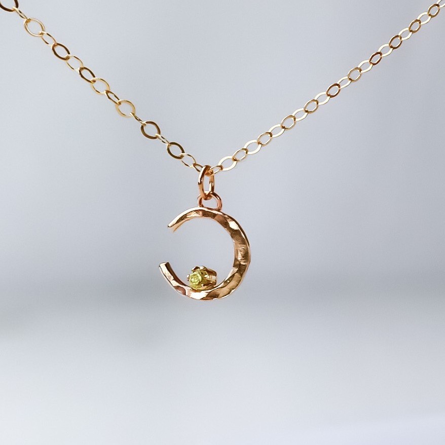 【Creema限定】ALL 14kgf ✳︎月と星と天然石　316Lステンレスチェーン　ネックレス