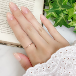 14kgf 1.2mm寬玫瑰金“神秘切工戒指” /小指戒指，簡單精緻的戒指 第5張的照片