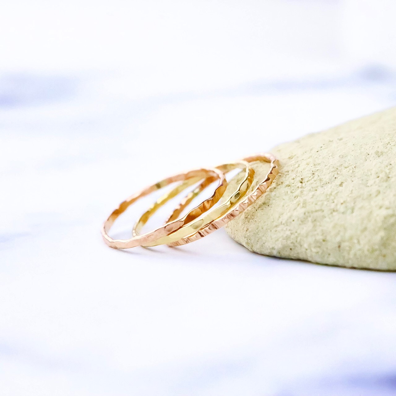 【3本セット】1.2mm幅 14kgf ピンク&イエロー／ピンキーリング・シンプル／Creema限定・新春福袋2020