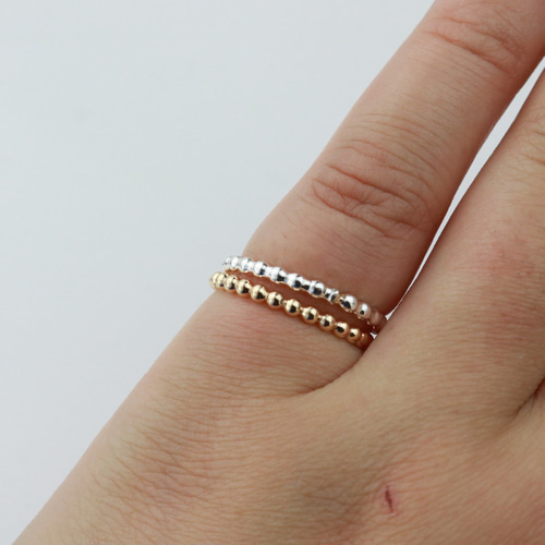 silver925】2.0mm幅＊人気！つぶつぶ プレーンリング／重ね付け