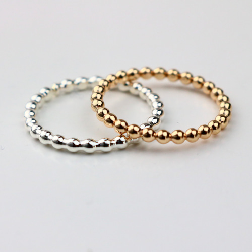 silver925】2.0mm幅＊人気！つぶつぶ プレーンリング／重ね付け