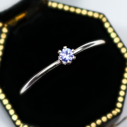 息をのむほど美しい。天然 タンザナイト（0.1ct）／silver925 つけっ
