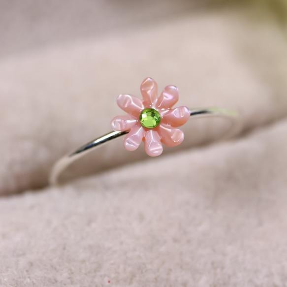 柔軟柔軟的宇宙“Kyueri Ring”/精緻的花朵花朵戒指精緻的小指戒指♪ 第1張的照片
