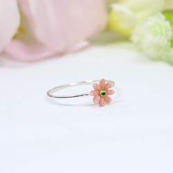 柔軟柔軟的宇宙“Kyueri Ring”/精緻的花朵花朵戒指精緻的小指戒指♪ 第4張的照片