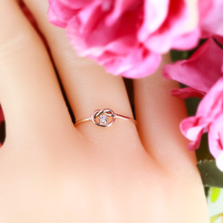 Infinity ♡ Yui Ring * 1.0mm 寬度 / ~ 可選擇的天然石類型 ~ 幸運石 第3張的照片