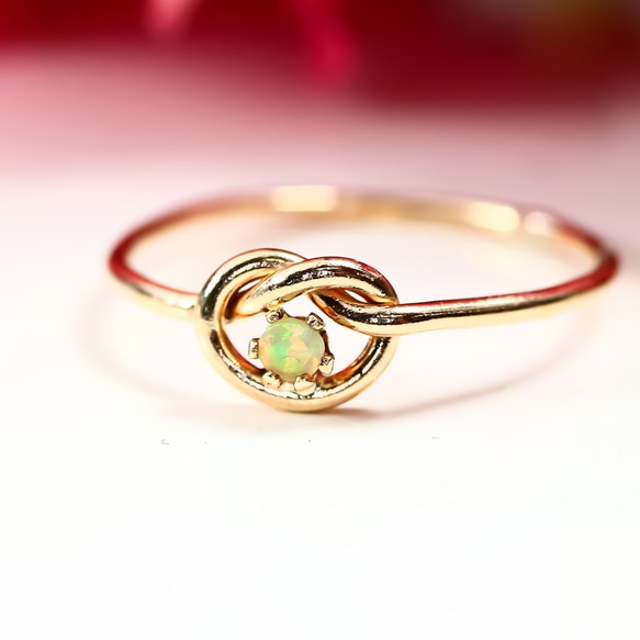 Infinity ♡ Yui Ring * 1.0mm width / ~ 蛋白石戒指 ~ 第2張的照片