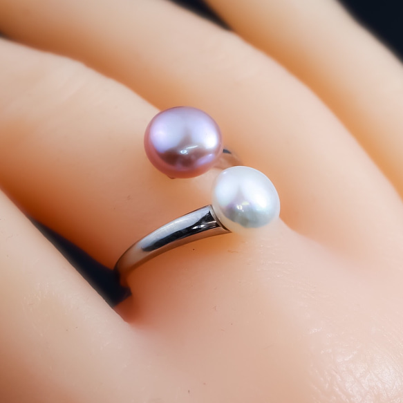 Carina あこや真珠 フォークリング Perl for life ete好き Carina