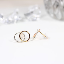 [Creema Limited] 14Kgf &amp; silver925 Combi Earrings ~ W Lea 戒指 第2張的照片