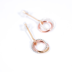 [Creema Limited] 14Kgf &amp; silver925 Combi Earrings ~ W Lea 戒指 第1張的照片