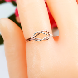 【Creema 獨家】14KgfPG &amp; silver925 W Lea ring ~ Infinity ring ~ 第4張的照片