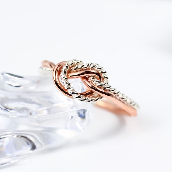 Creema限定】14Kgf＆silver925 W Lea ring ～インフィニティリング 