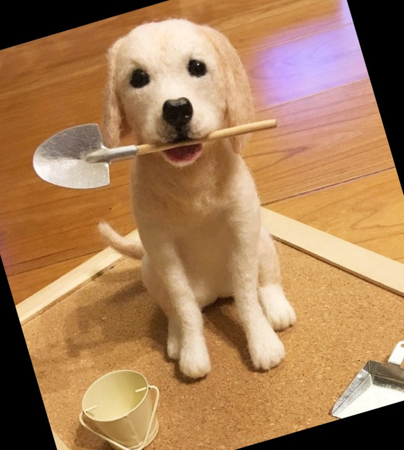 ラブラドール 額 羊毛フェルト 犬 羊毛 プレゼント 飾り物