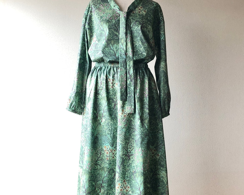 リバティ 復刻柄デビッドジョー セットアップ ボウタイブラウス+  