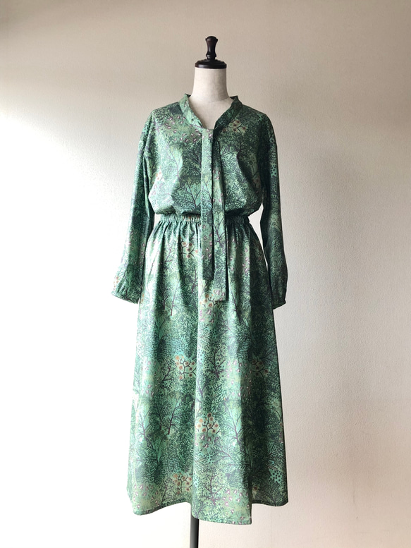 リバティ 復刻柄デビッドジョー セットアップ ボウタイブラウス+  