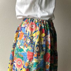 リバティ　サンシャインメドウ　ロングフレアースカート　フリーサイズ 5枚目の画像