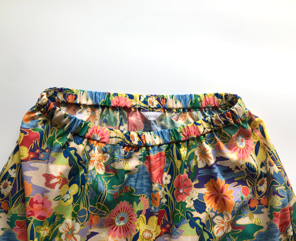 リバティ　サンシャインメドウ　ロングフレアースカート　フリーサイズ 7枚目の画像