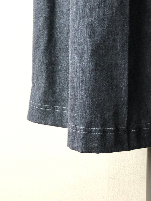 （受注制作）くたくた6オンス岡山産デニムのギャザースカート　[丈を長くする場合のみ生地の在庫確認が必要となります] 8枚目の画像