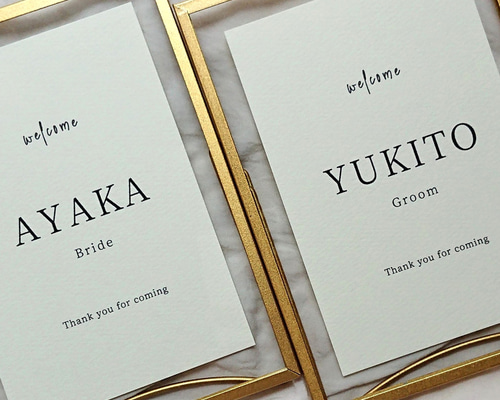 お名前オーダー受付♡結婚式のウェルカムスペースに♡ ウェルカムボード】（A4用紙）結婚式 ウェルカムスペース 受付