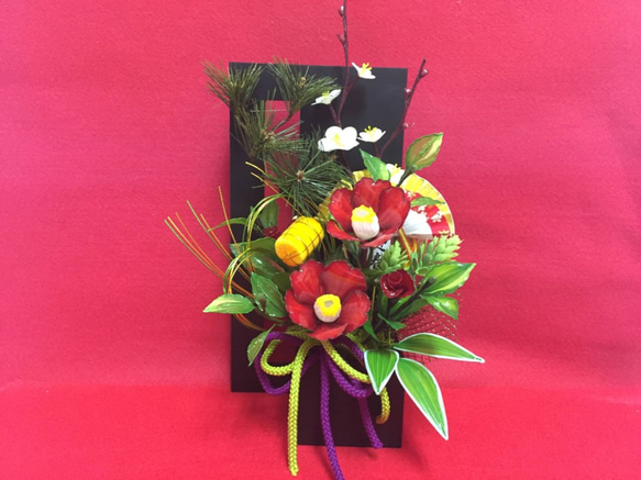 椿の正月飾り（アメリカンフラワー） アートフラワー kobo-toki 通販