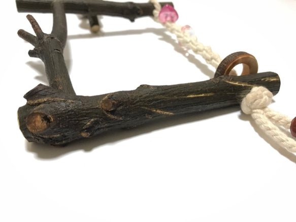 【参考商品】国産樫自然木と綿ロープのブランコ（M） 3枚目の画像