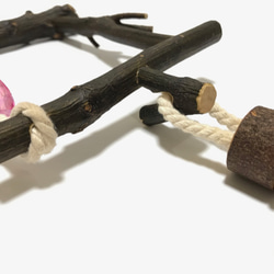【参考商品】国産樫自然木と綿ロープのブランコ（M） 5枚目の画像