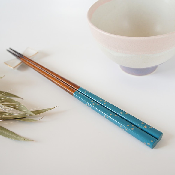 漆塗り箸・和の色「露草」24㎝ 2枚目の画像