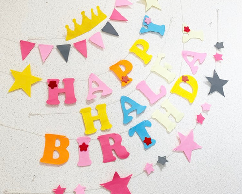 バースデーガーランド お誕生日 飾り ハーフ 雑貨・その他 うい 通販