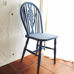 長靴をはいたダンボの椅子　''1950's 英国 ブルー　オーク'' 1枚目の画像