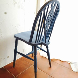 長靴をはいたダンボの椅子　''1950's 英国 ブルー　オーク'' 4枚目の画像
