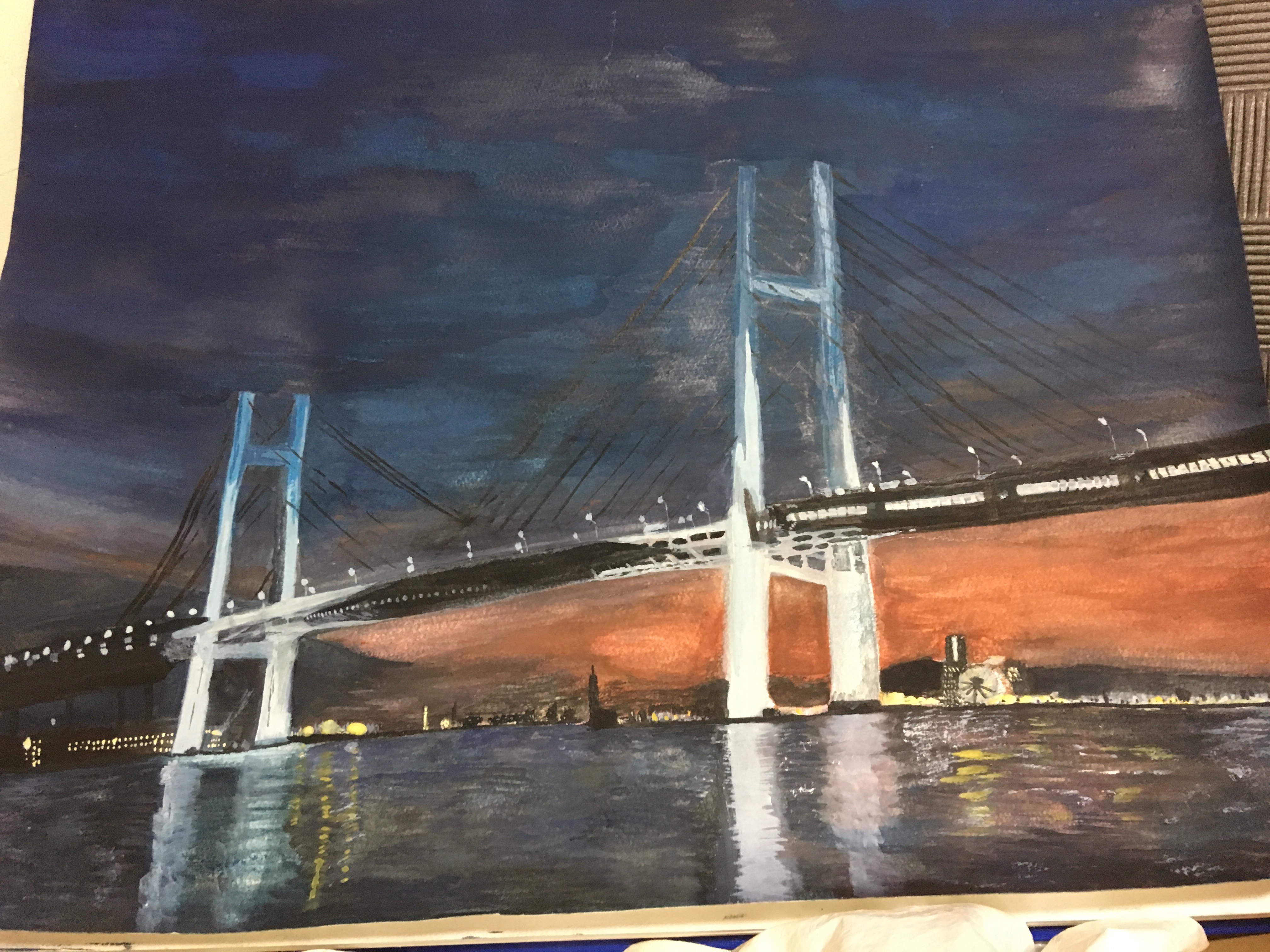 久里浜港(水彩画額装済) 久里浜港(水彩画額装済)