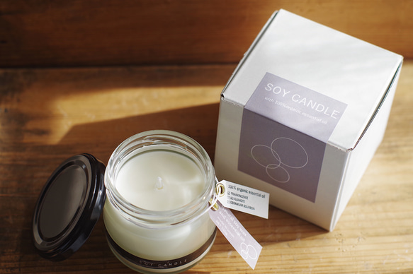 オーガニックアロマの優しい香り soy candle【ベンゾイン ブレンド】 2枚目の画像