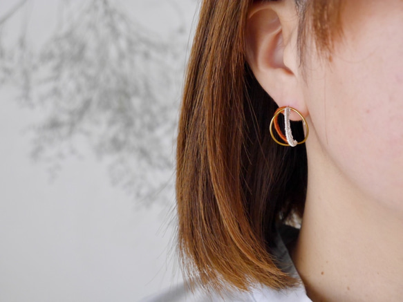 立体◯（片耳）　　※カラーオーダーできます 4枚目の画像