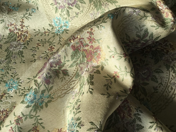 A2014　ＢＬ　花とリボン篭のゴブラン織物 2枚目の画像